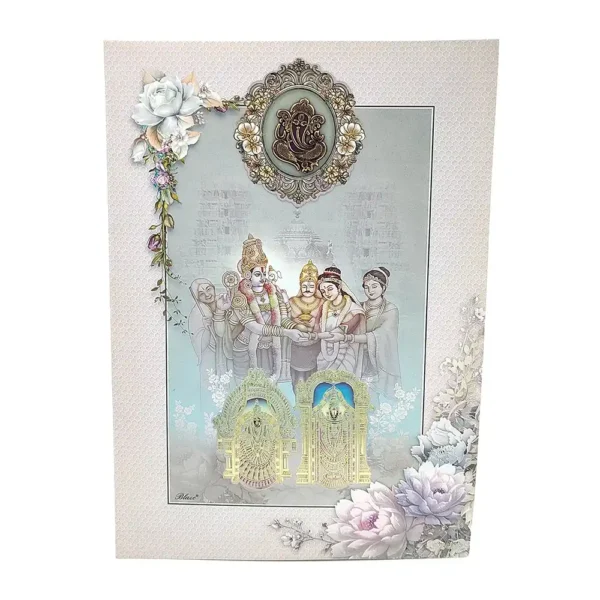 Perumal Floral Wedding Invitation
